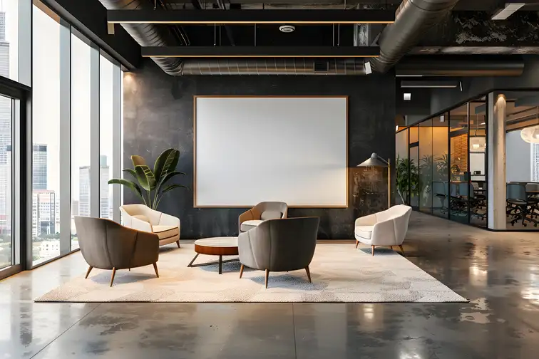 Espace flex office corporate premium aménagé par un architecte