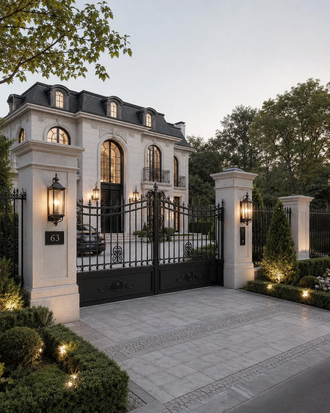 Clôture et portail d'une maison individuelle