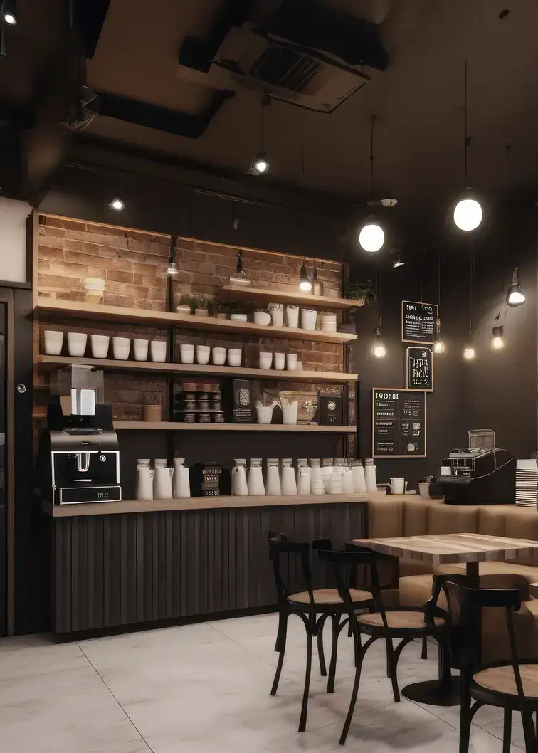 Bar à cocktails avec back-bar et ambiance lumineuse tamisée