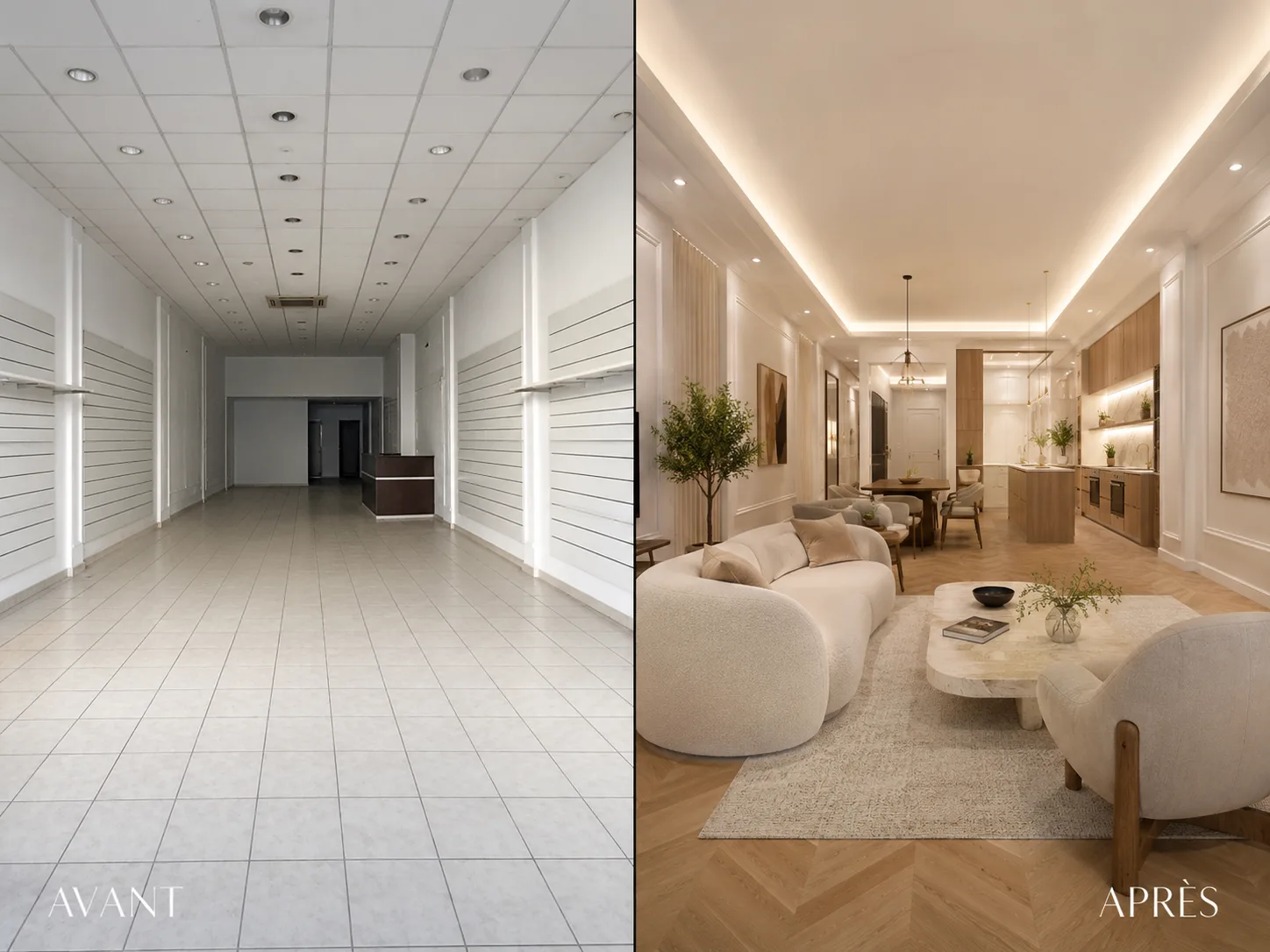 Local commercial transformé en logement