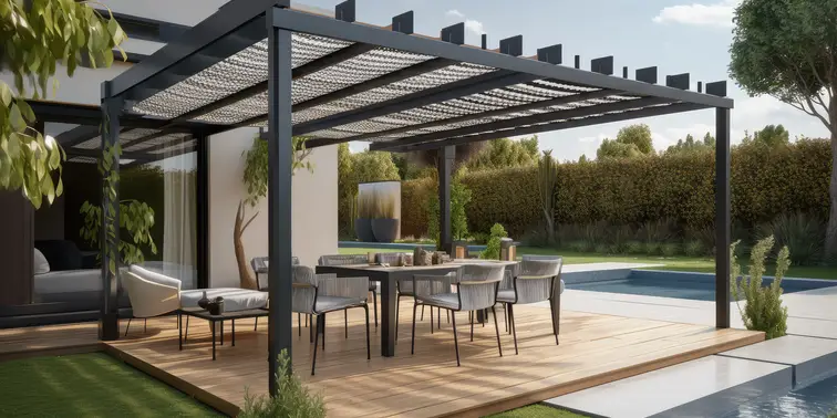 Pergola en abord de monument historique avec avis ABF
